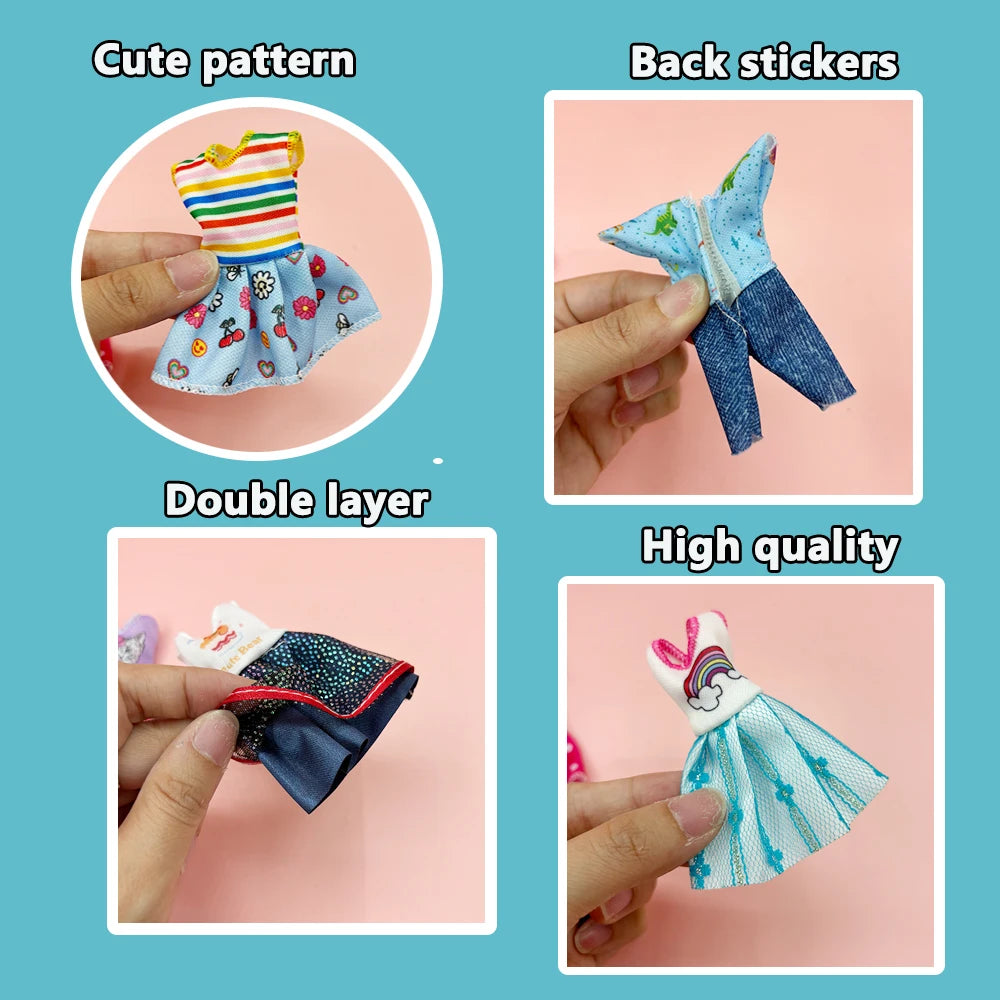 18-Piece Doll Clothes & Accessories Set — Fashion Dresses, Jumpsuits & Swimsuits for 5.3" Dolls