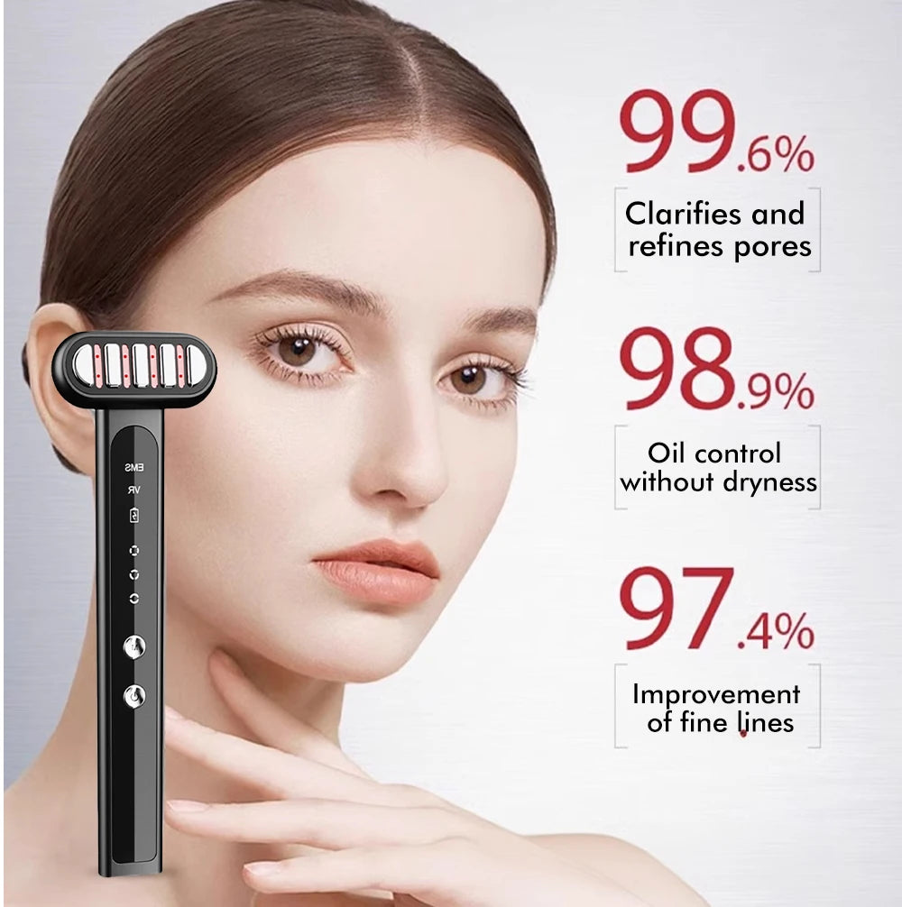 miitina Red Light Eye & Neck Massager Wand – EMS Anti-Wrinkle, Dark Circle & Skin Tightening Beauty Device