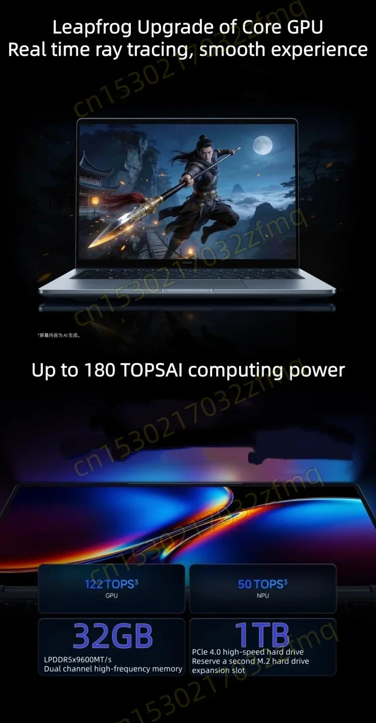 Xiaomi Redmi Book Pro 16 2026 – 3.2K 165Hz, Intel Core Ultra 7, 32GB DDR5, 1TB SSD, 99Wh Battery