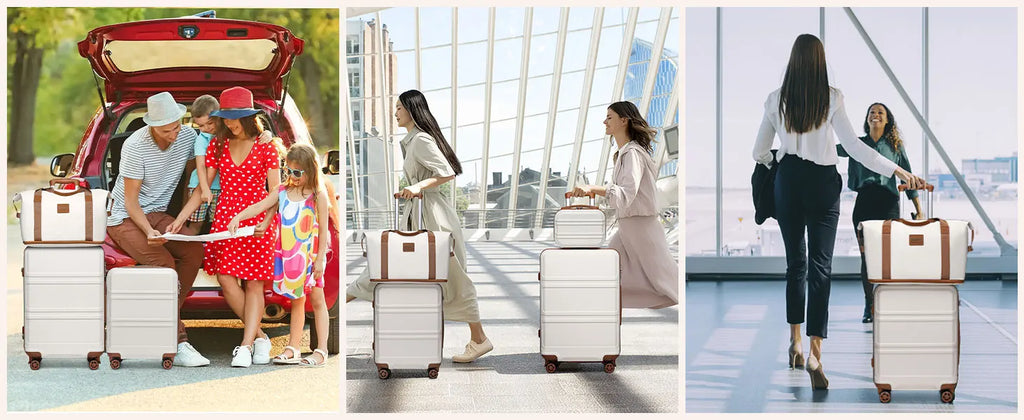 Kono ABS Luggage Set – TSA Lock & Spinner Wheels