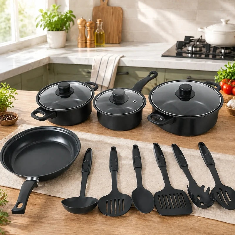 Nonstick Cookware Set – Induction Pots, Pan & Utensils