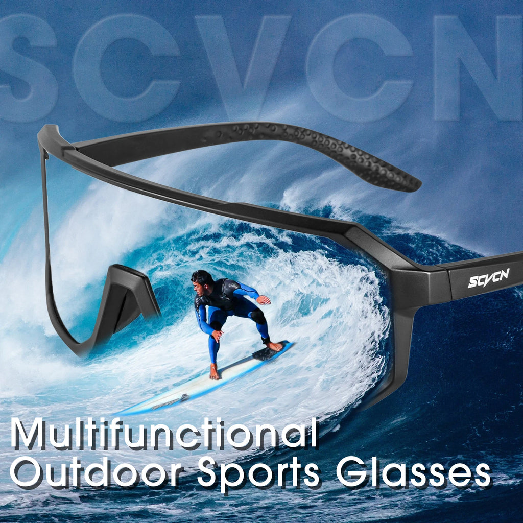 SCVCN Cycling Sunglasses — UV400 Polarized Sports Eyewear for Men & Women