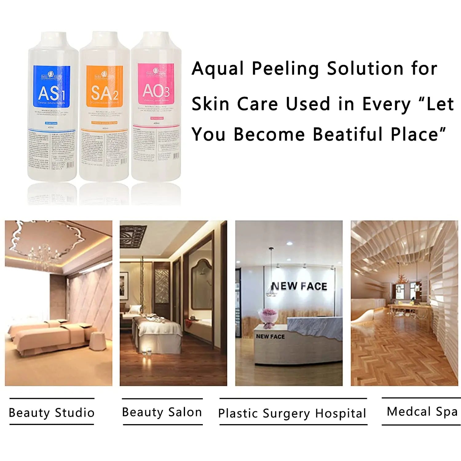 Hydra Facial Aqua Peel Solution Set — 1200ml 3-Pack