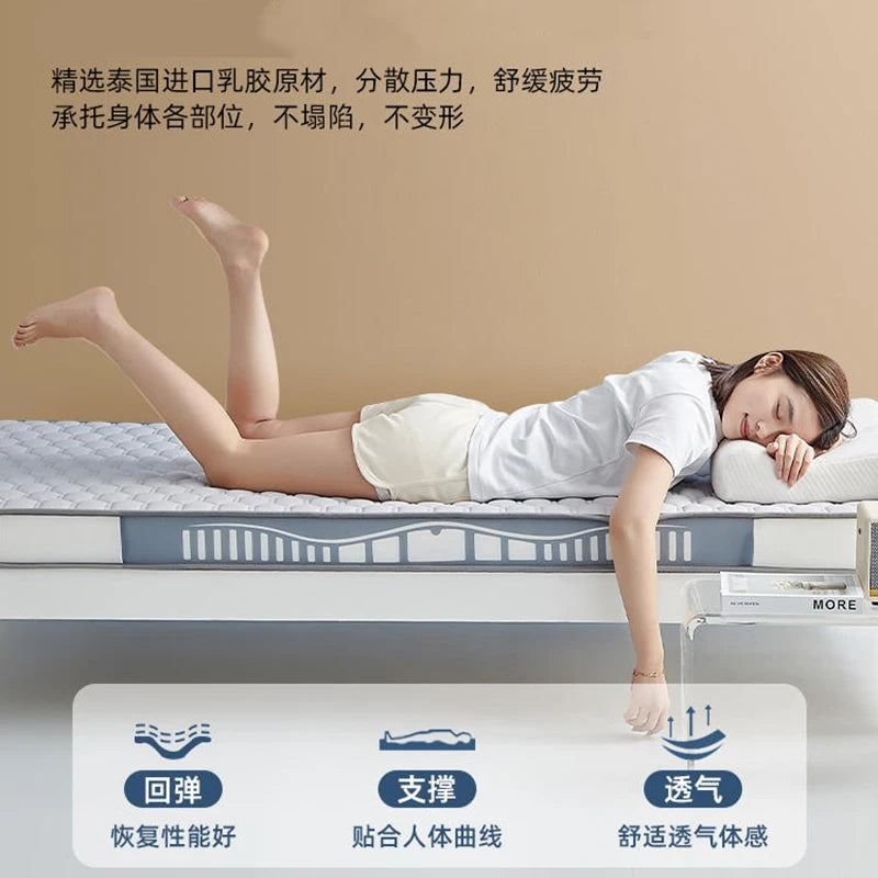 Latex Memory Cotton Mattress Cushion – Children & Home Tatami Mat, Custom Single 90x190cm, Dorm