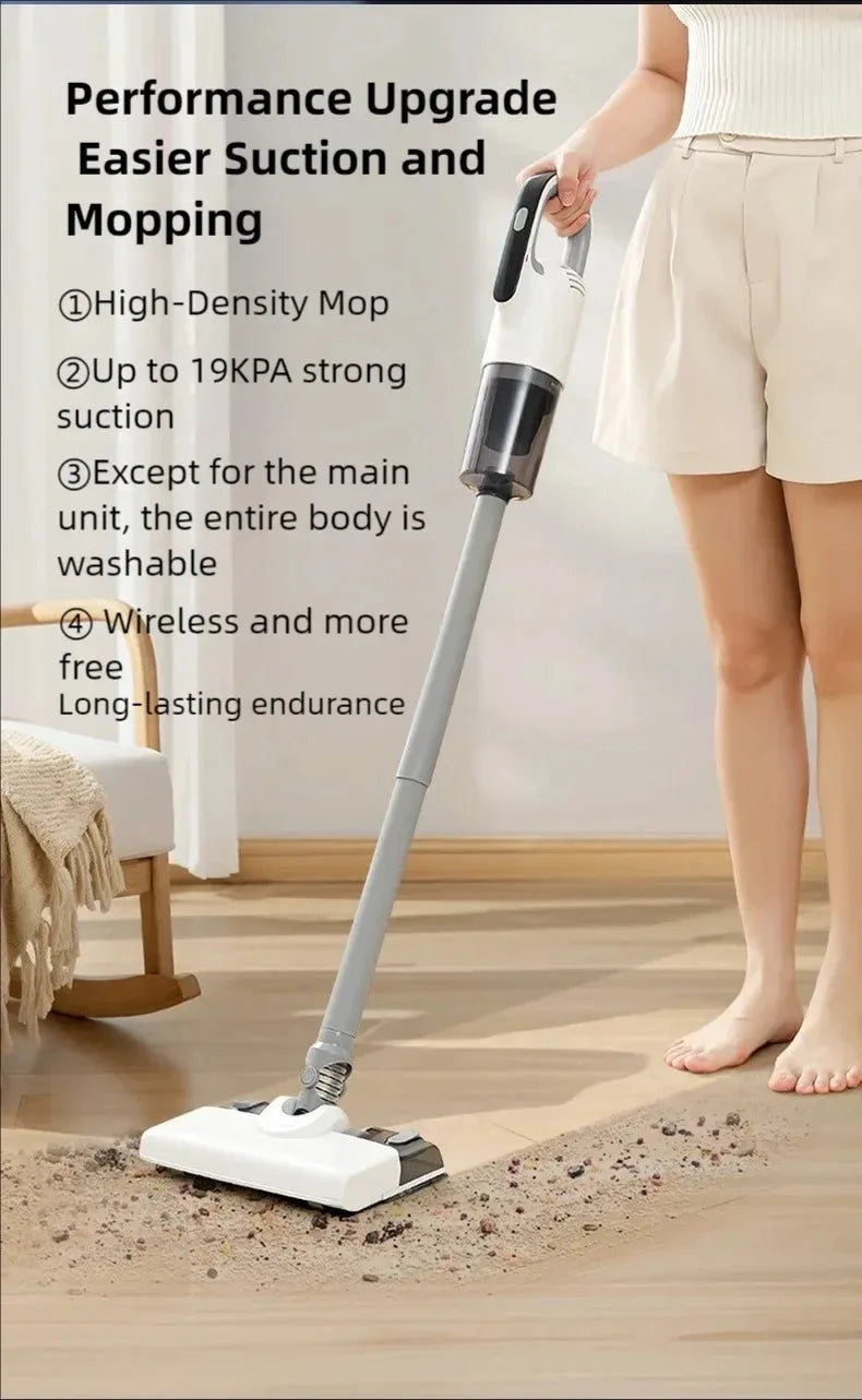 Cordless Vacuum Cleaner – 19000Pa Suction, Detachable Water Tank, 3 Modes for Floor, Carpet & Hardwood
