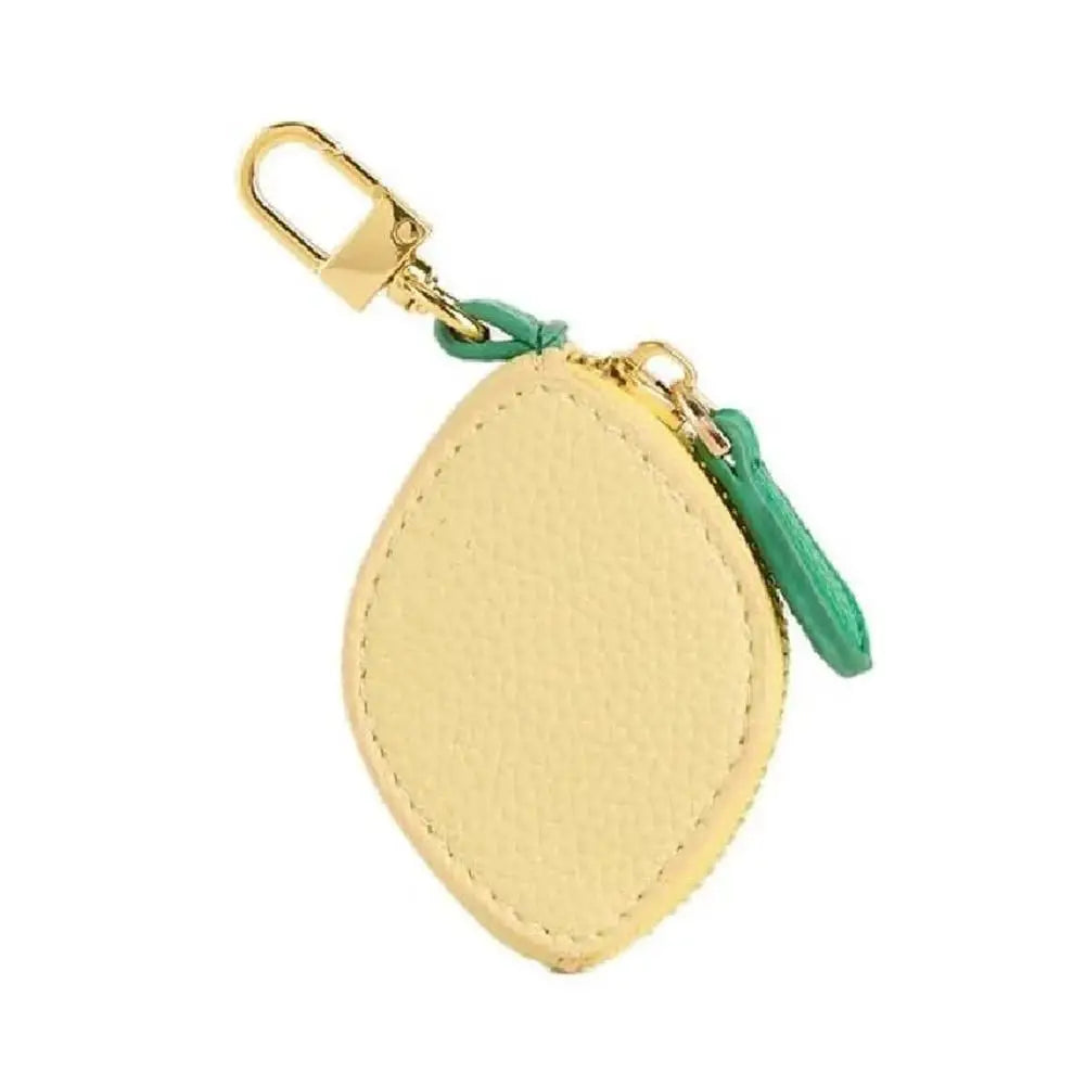 Cute Fruit Shape Leather Coin Purse – Mini Zipper Earphone Bag, Keychain Pendant Wallet for Women & Girls
