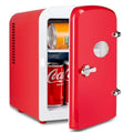 Portable Mini Fridge — 4 Liter 6 Can Cooler & Warmer with Observation Window, 100% Freon-Free & Eco-Friendly Compact Refrigerator