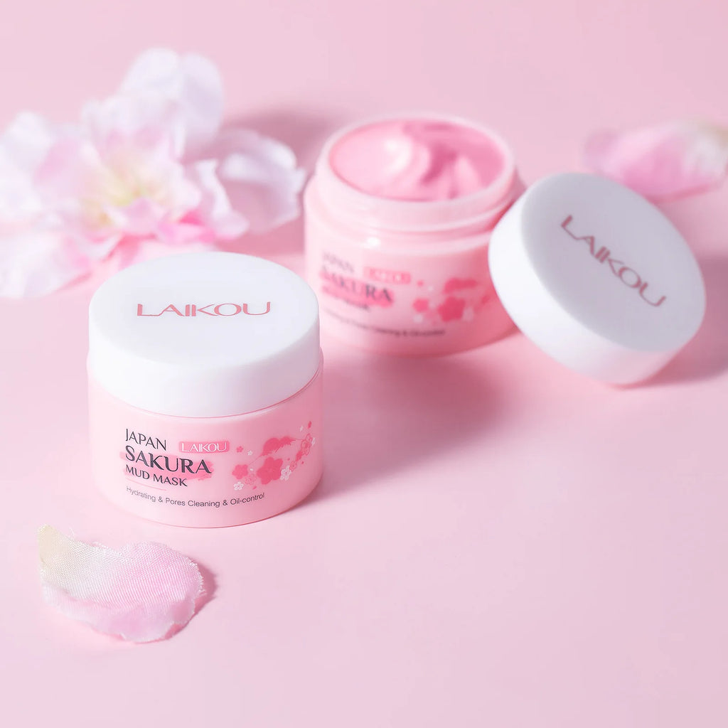 LAIKOU Sakura Clay Deep Cleansing Face Mask — Oil Control & Pore Refining