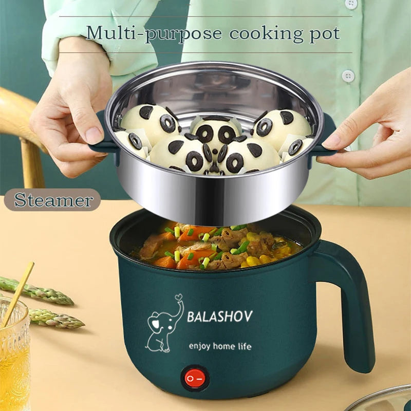 Mini Electric Rice Cooker — Non-Stick, Single or Double Layer, 1.8L for Home Use