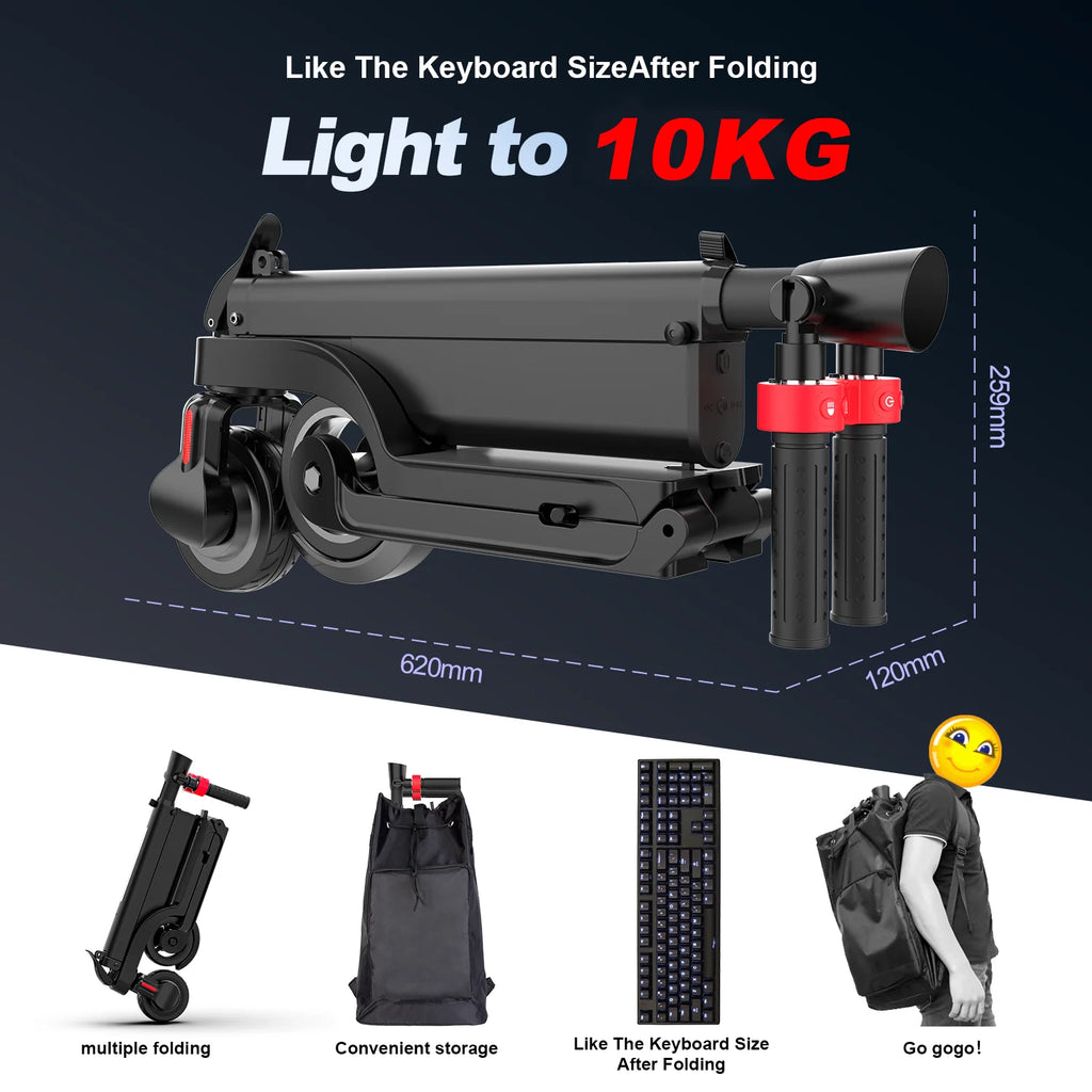 HX X6 Foldable Electric Scooter — 350W, 25 km/h, 36V, 5.5" Tires, Disc Brake, IPX54 for Adults