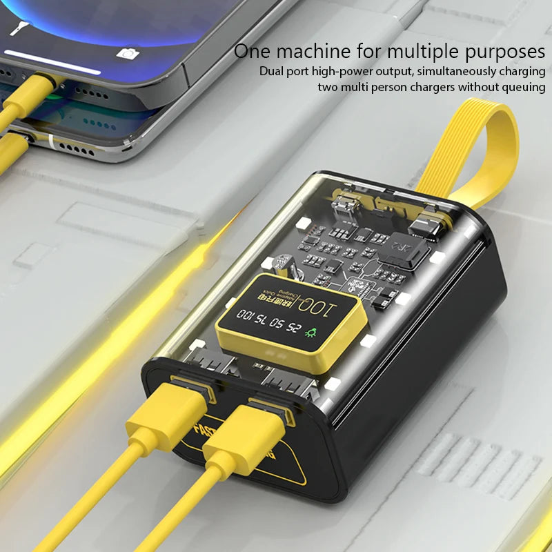 3x18650 DIY Power Bank Case — Dual USB Fast Charge with LED Night Light