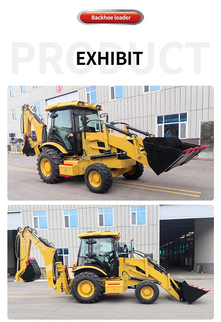 Diesel 4x4 Backhoe Loader – Mini Towable Front Loader & Rear Excavator