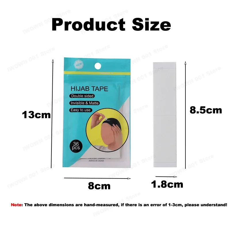 Double-Sided Body Tape 36-Pack — Invisible Waterproof Adhesive for Dresses, Hijab & Swimwear