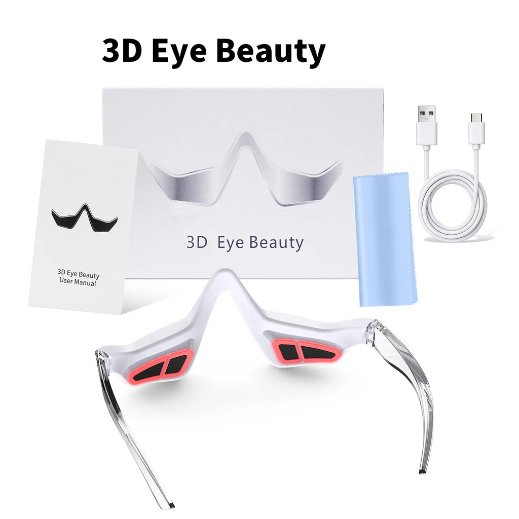 3D EMS Eye Massager with 620nm Red Light – Microcurrent Eye Care & Skin Beauty Device by SUYZEKO