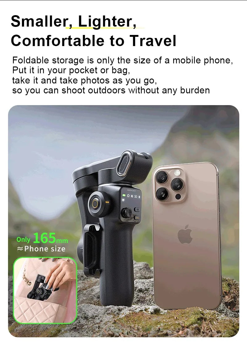 AOCHUAN 3-Axis Handheld Gimbal Phone Stabilizer — Smooth Video for iPhone & Android