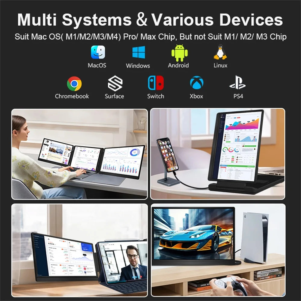 Dual Screen Laptop Extender – Portable IPS Displays