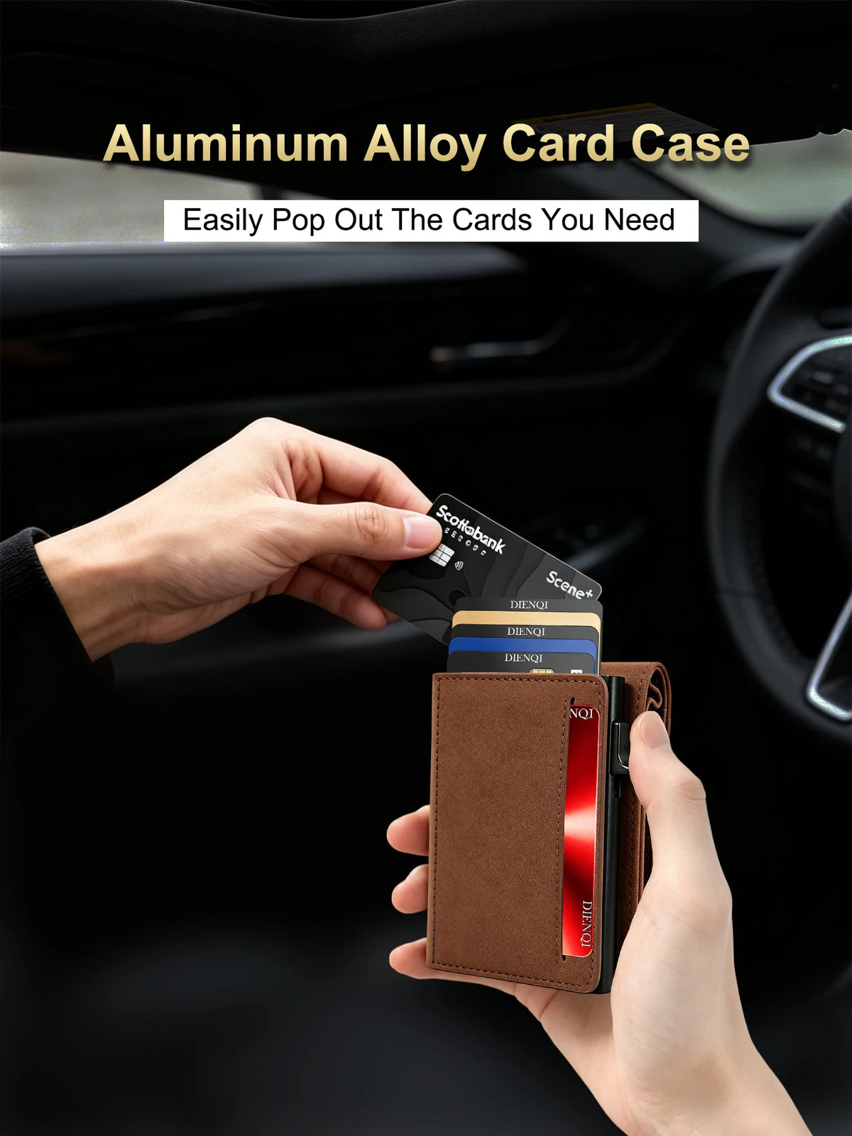 RFID Blocking Credit Card Holder Wallet for Men – Hardcase Smart Wallet with ID Slot
