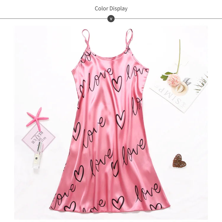 Satin Cami Slip Nightdress — Silky Sleeveless Chemise