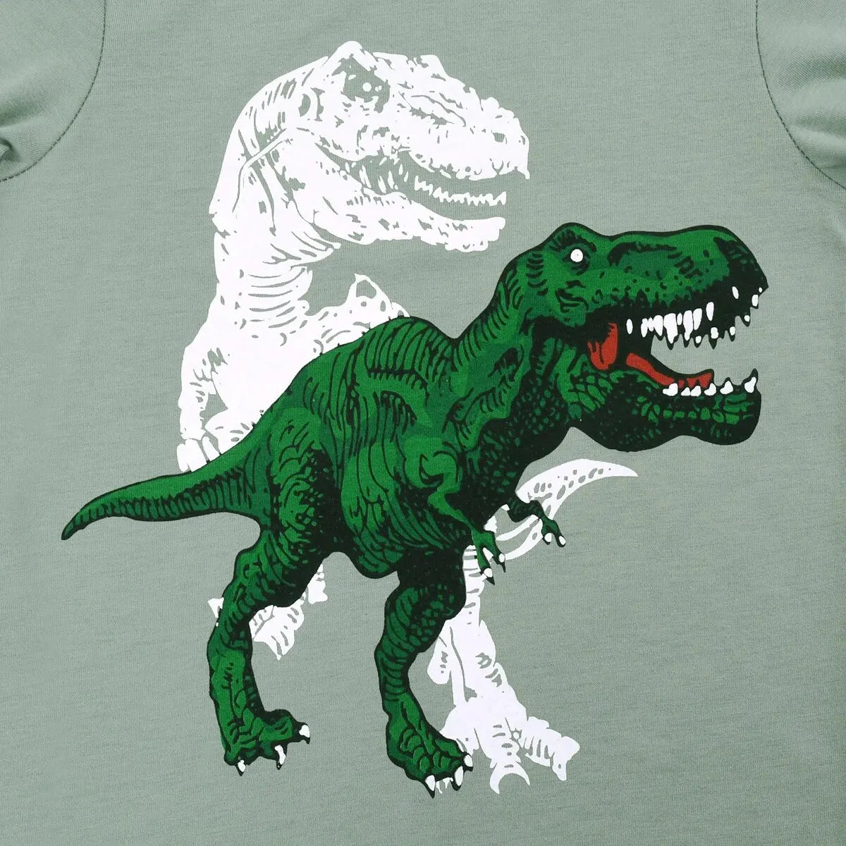 Kids' T-Rex Dinosaur Pajamas Set | Long Sleeve Top & Pants Comfy Casual Boys Loungewear