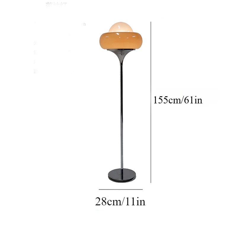 Bauhaus Glass Lamp – Red & Yellow Table or Floor