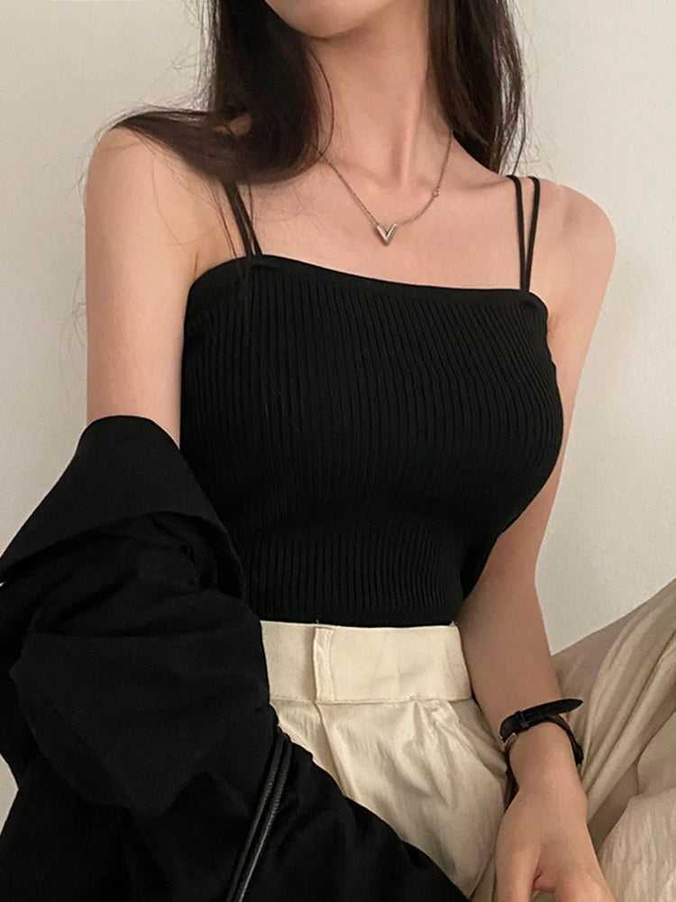 Women's Halter Crop Top – Backless Sleeveless Slim Solid Tube Cropped Vest for Summer