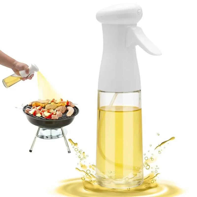 Spray Less. Cook Better. — Reusable Oil Mist Spray Bottle | Food Grade, Olive Oil & Vinegar Dispenser, 200/300/500ml, Black & White