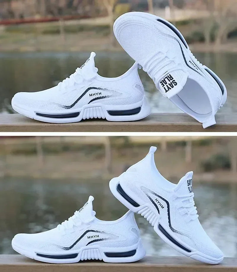 Men's Slip-On Fashion Sneakers – Breathable Running & Gym Shoes
