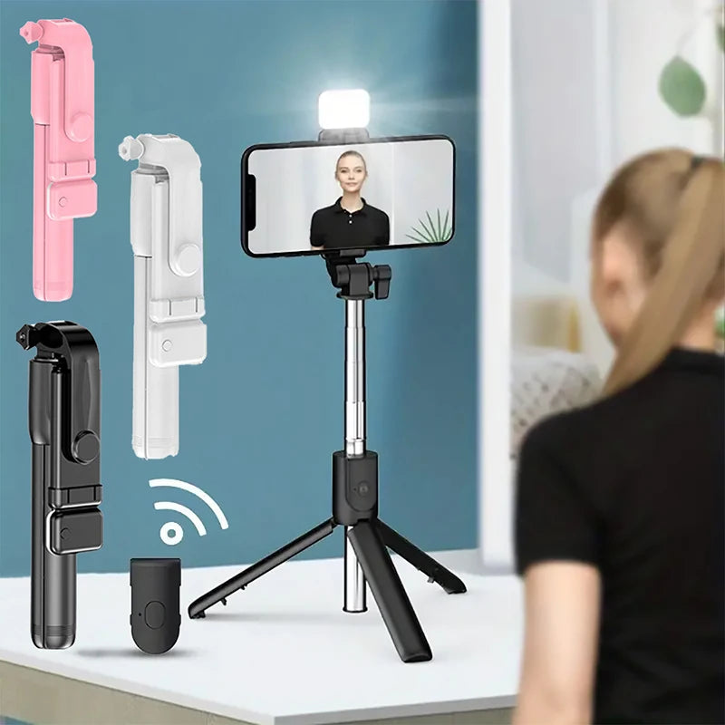 Portable Bluetooth Selfie Stick — Extendable Tripod with Wireless Remote