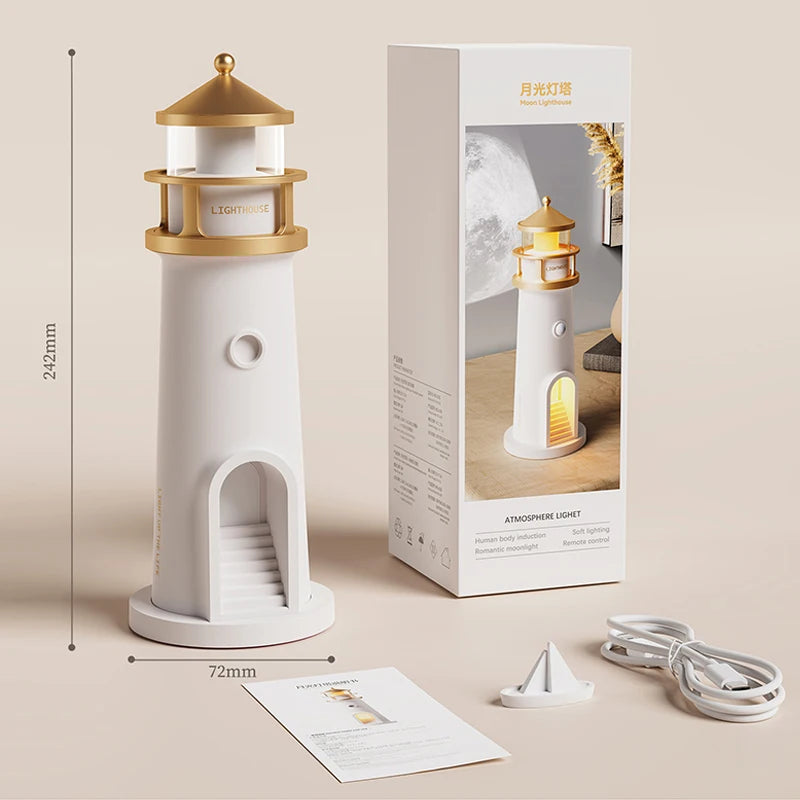 Moon Projection Lamp – Sensor, Remote & Speaker Options