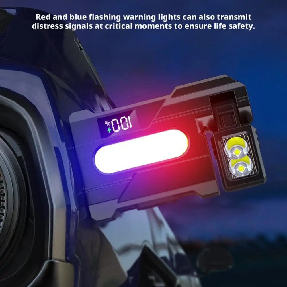 Mini COB LED Flashlight – 400 Lumen, 180° Rotating Magnetic Base, IP68, USB Rechargeable Work Light