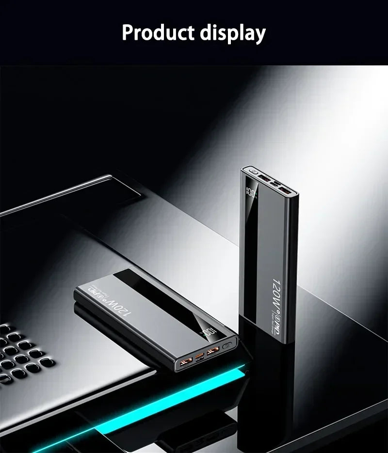 500000mAh Power Bank – 120W Fast Charging Large Capacity PD 20W Portable Charger for All Phones