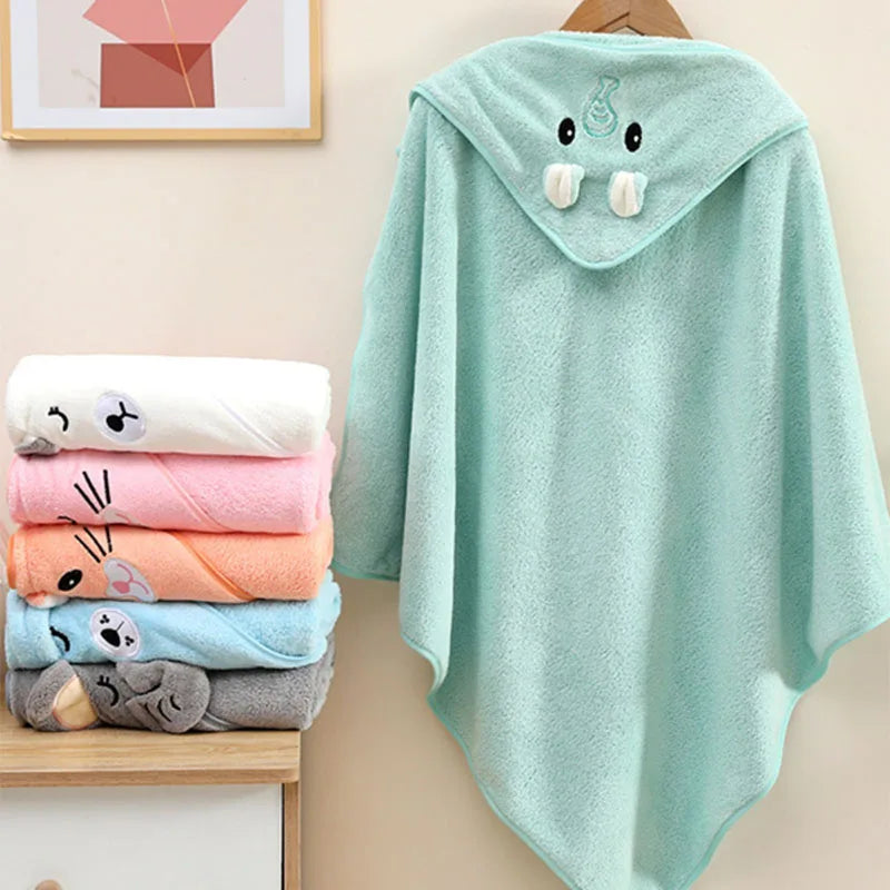 Soft Absorbent Baby Bath Towel – Newborn Swaddle Wrap & Receiving Blanket for Girls & Boys