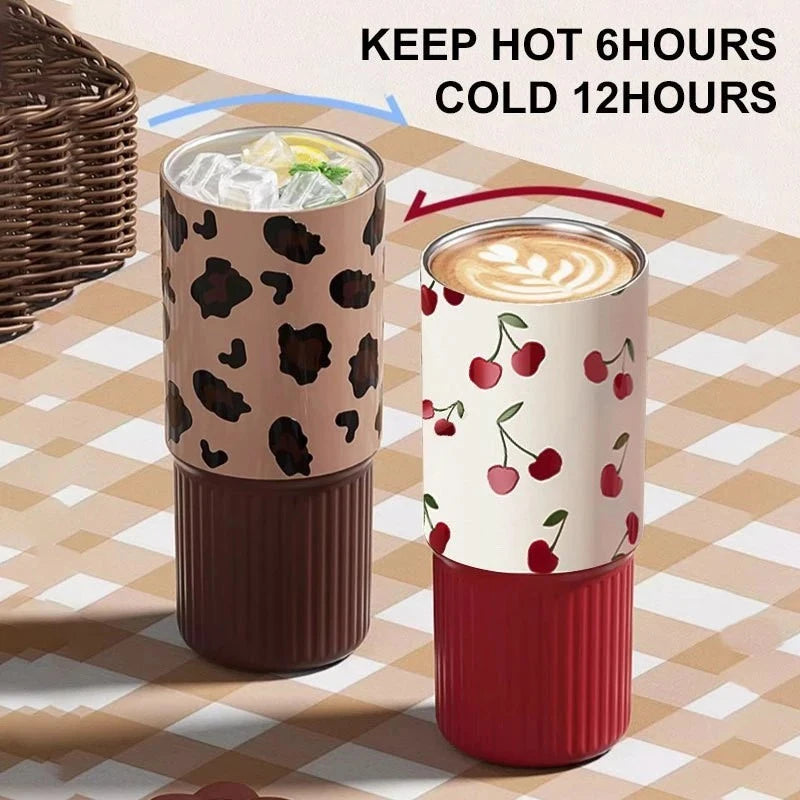 750ml 316 SS Vacuum Thermos Tumbler – Hot & Cold, Leakproof, Car Cup Holder Fit, Gift for Women, 6 Colors