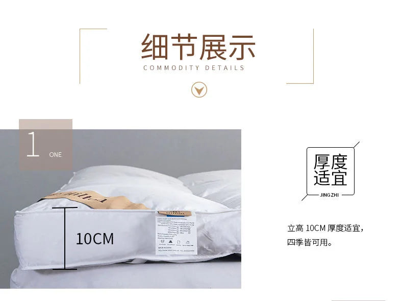 VESCOVO Goose Down Mattress Topper – Soft Back Support Tatami Mattress, Queen to King, 150-160x200cm