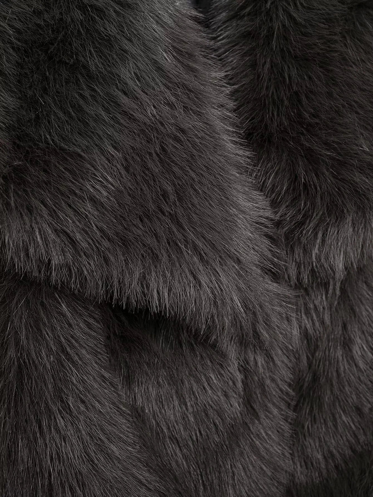 Women's Oversized Faux Fur Jacket – Single-Breasted Elegant Warm Coat