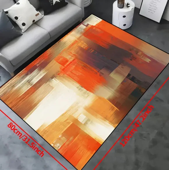 Modern Printed Floor Mat – Soft Lines Design, Living Room, Bedroom, Kitchen, Terrace & Office