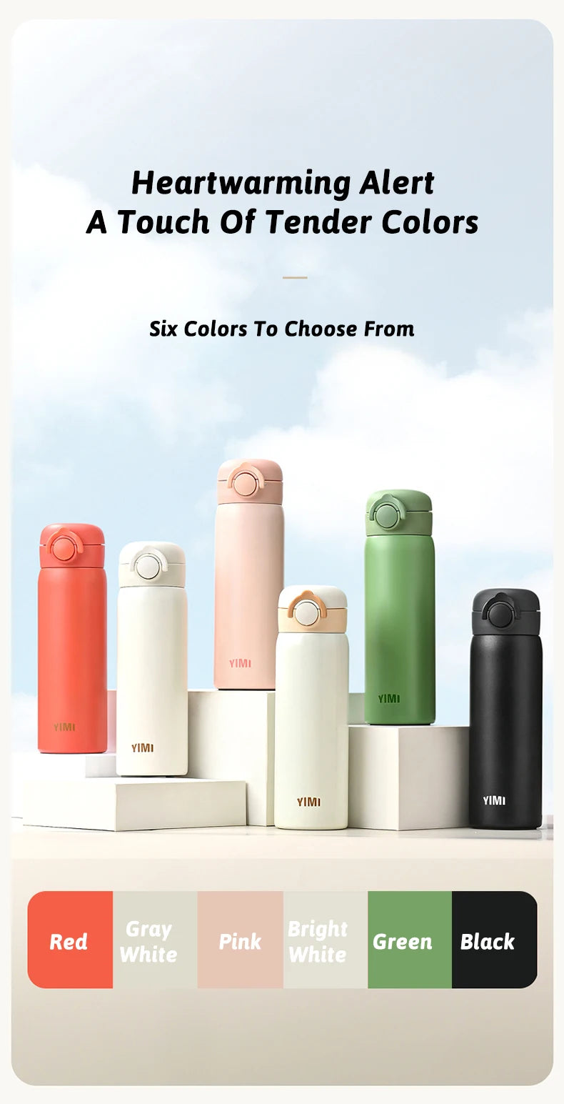 500ml 6-Layer Vacuum Thermos Tumbler – One-Touch Lid, 316 SS, Triple Seal Leakproof, Curved Spout, Soft-Touch Matte, 6 Colors