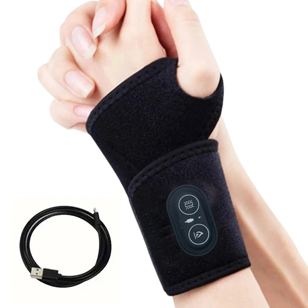 Electric Heating Wrist Protector – USB Heated Hand Massager & Support WristBand for Pain Relief
