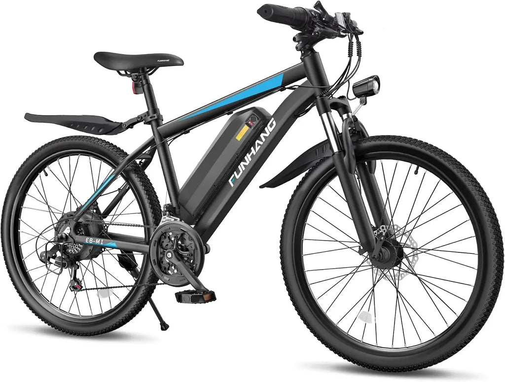 Electric Mountain Bike for Adults – 48V 1000W Peak, 50-Mile Range, 26" Suspension, UL Certified