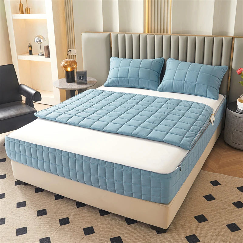 Six-Sided All-Inclusive Mattress Cover with Zipper – Thickened Quilted Protector, Custom Sizes