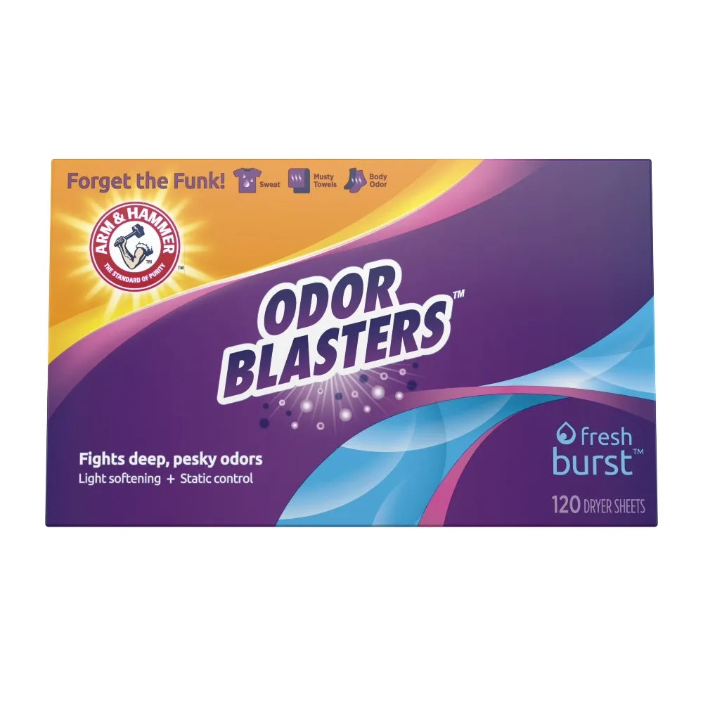Forget the Funk — Ultra Fresh Scented Dryer Sheets | 120 Count, Odor Blasting Technology, Static Control, Fabric Softening, Fresh Burst