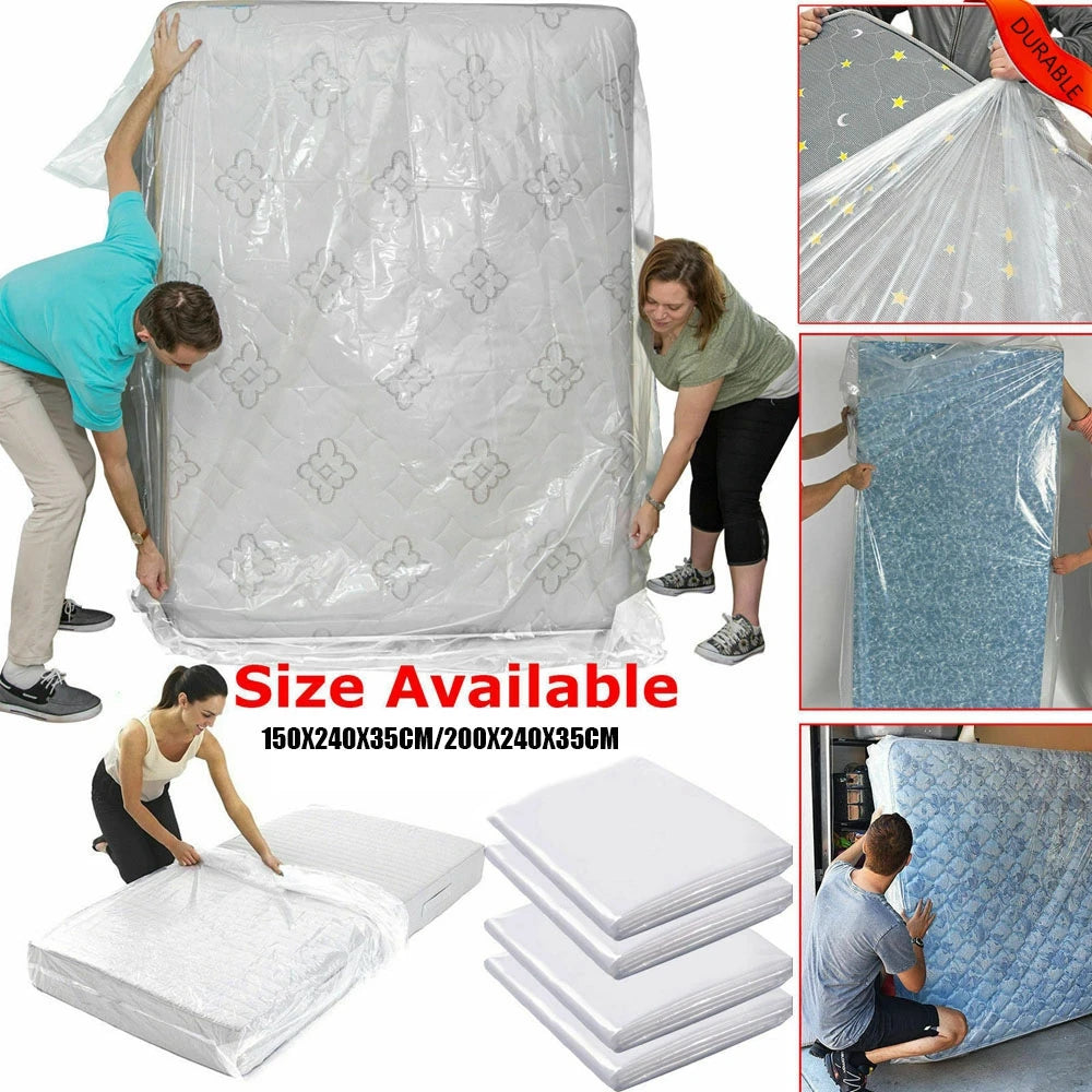 Plastic Mattress Moving Bag – Dustproof Waterproof Storage Cover for Moving & Travel