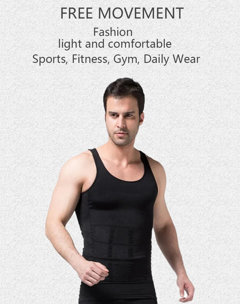Men's Slimming Compression Waist Trainer Tank Top