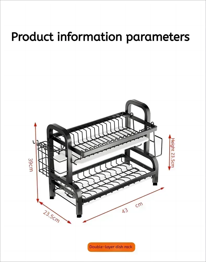 Layered Kitchen Dish Drain Rack & Tableware Sorting Shelf – Bowl, Chopstick & Utensil Organizer