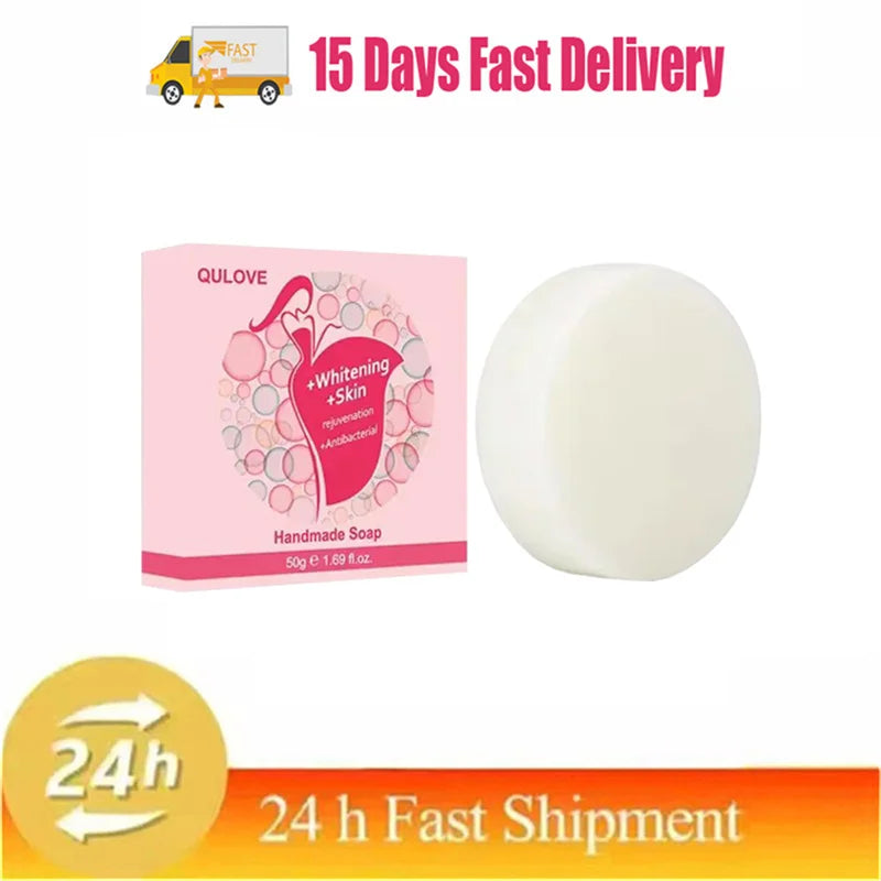 Body Whitening & Brightening Soap Bar – Bleaching Scrub for Knees, Armpits & Intimate Areas