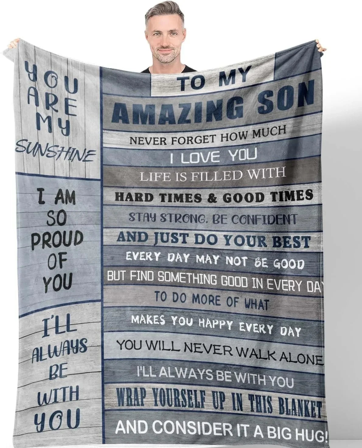 Family Gift Throw Blanket – Soft Warm Personalized Gift for Dad, Mom, Grandparents & Family