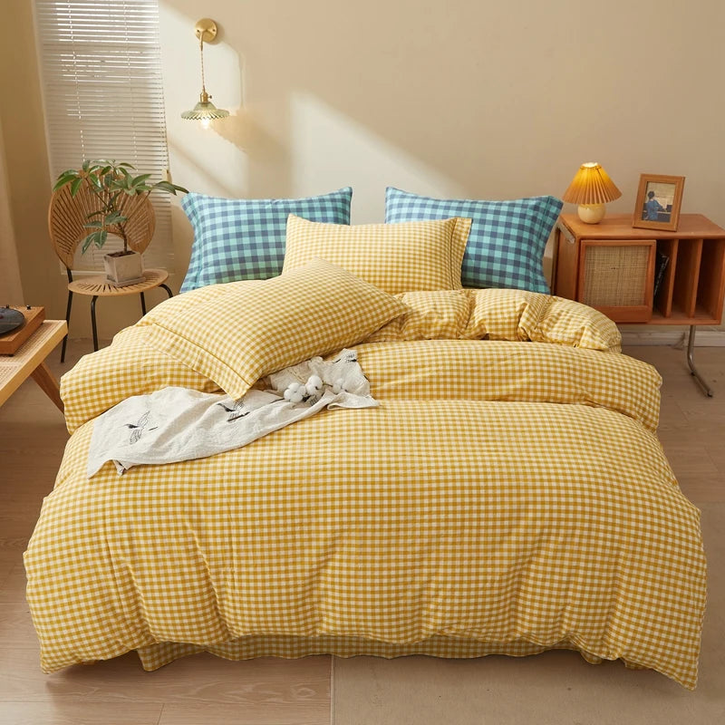 100% Cotton Plaid Duvet Cover | Classic Plaid Style, 160x210 to 220x240cm, Pillowcase Sold Separately