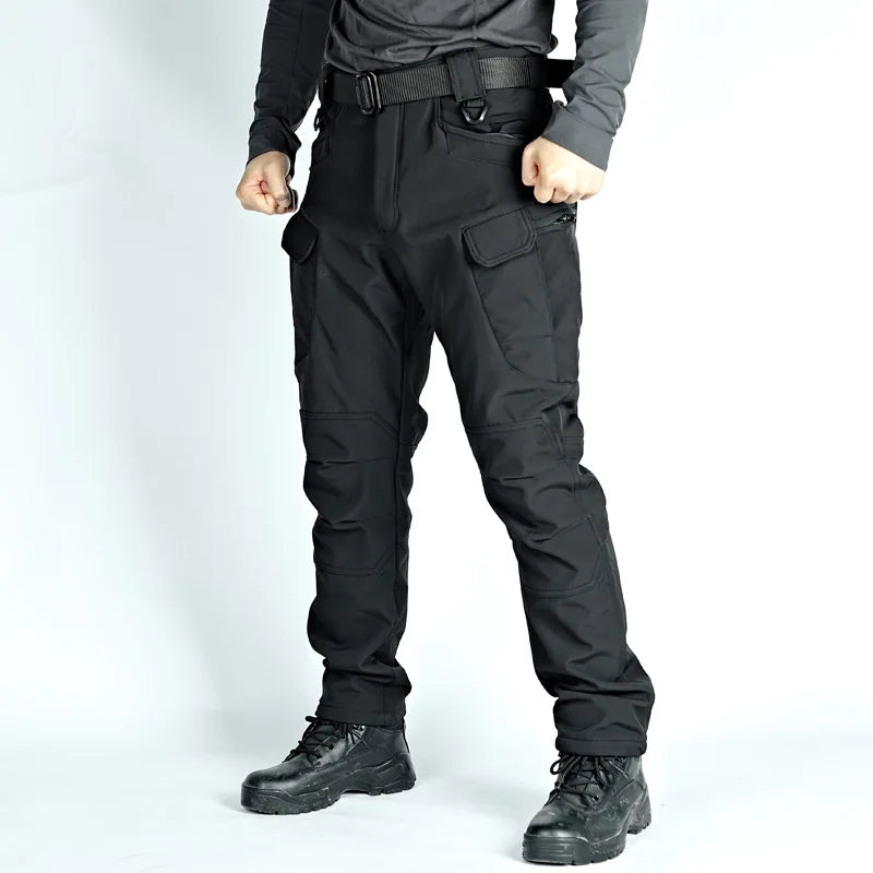 Men's Waterproof Soft Shell Tactical Jacket & Fleece Cargo Pants Set – Outdoor Hiking 5XL 6XL
