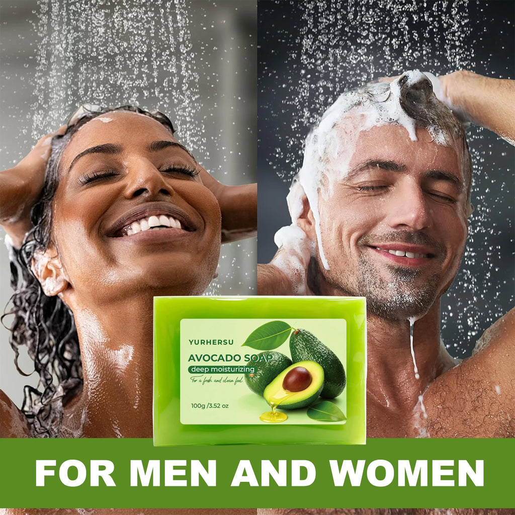 Organic Avocado Extract Soap Bar – Hydrating, Brightening & Skin Repair for Face & Body