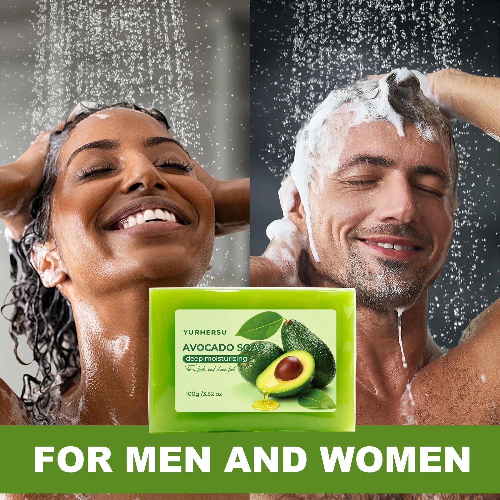 Organic Avocado Extract Soap Bar – Hydrating, Brightening & Skin Repair for Face & Body